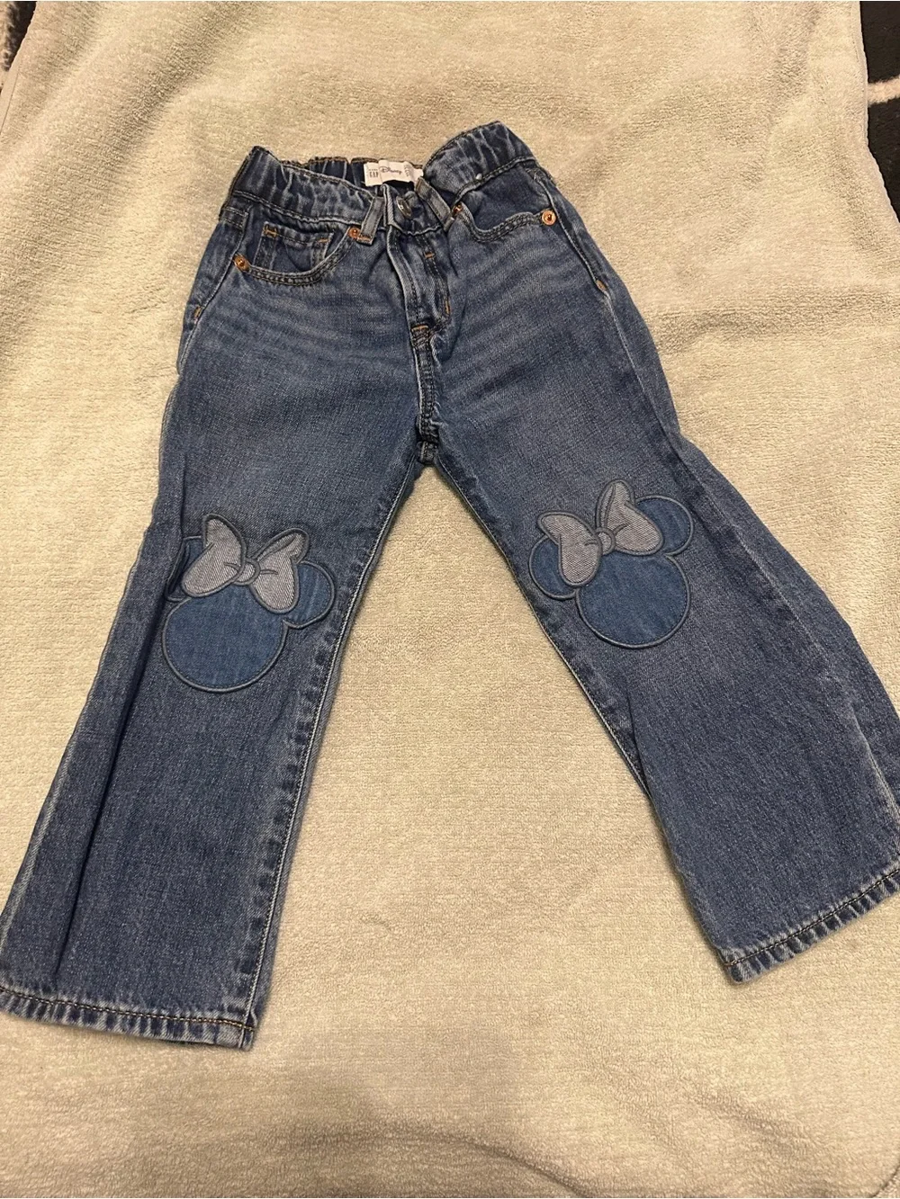 GAP Disney Girls Blue Denim Jeans with Minnie Knee
